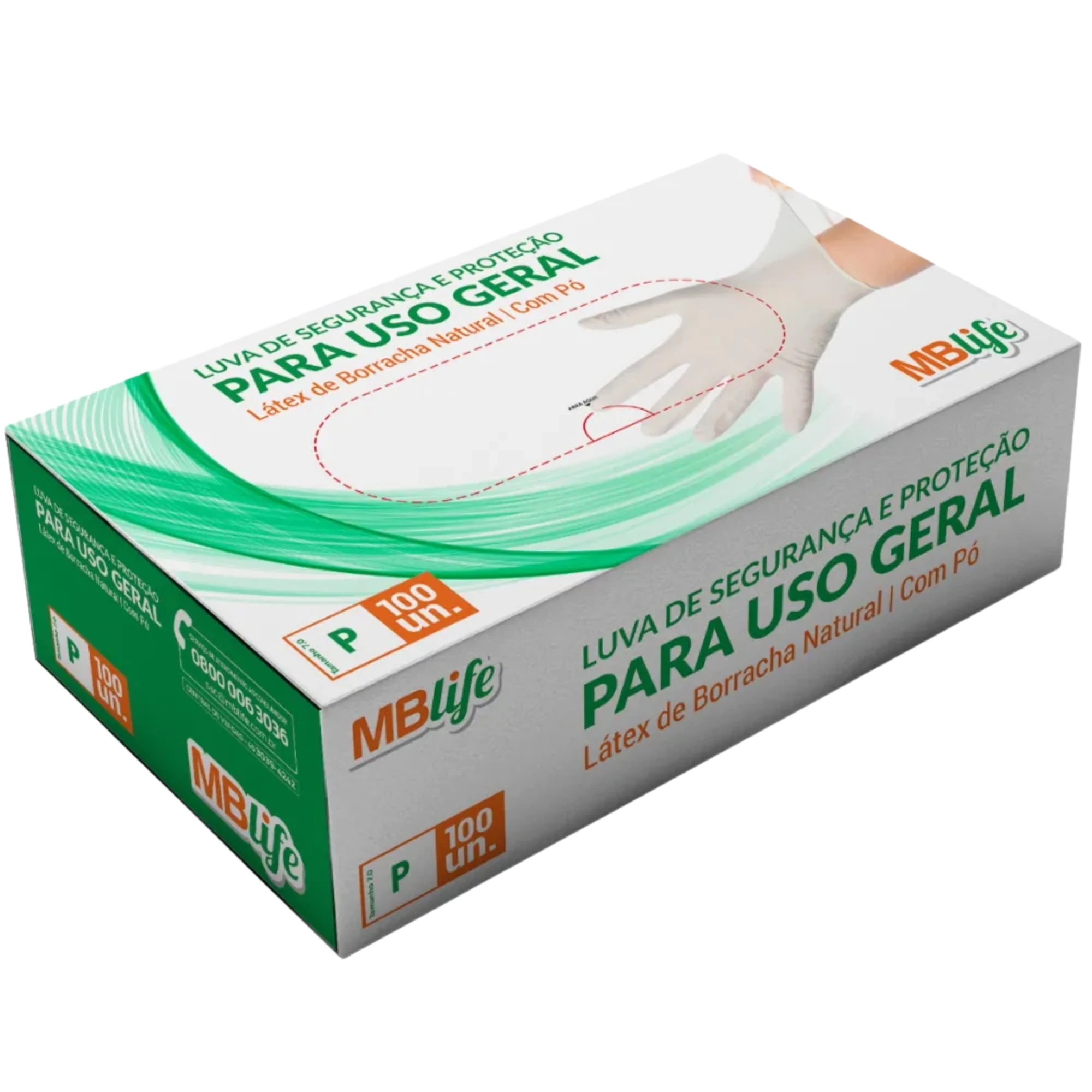 Castro Naves - LUVA LATEX DESC. USO GERAL COM PO P C/100 - 15177 01