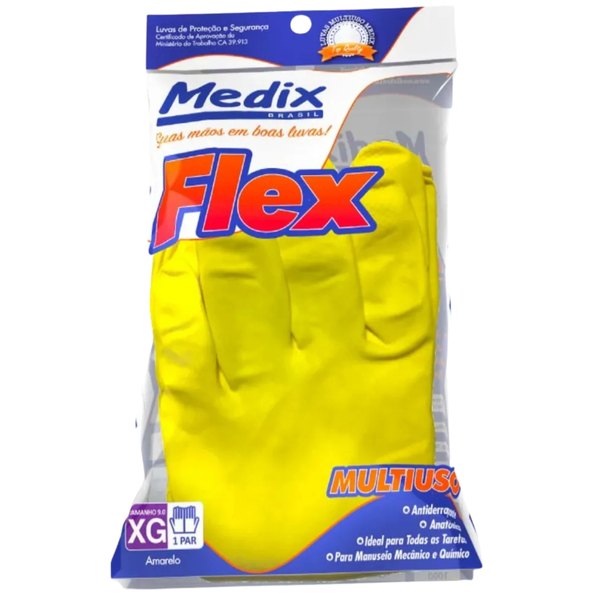 Castro Naves - LUVA LATEX MULTIUSO AMARELA M - 15181 01