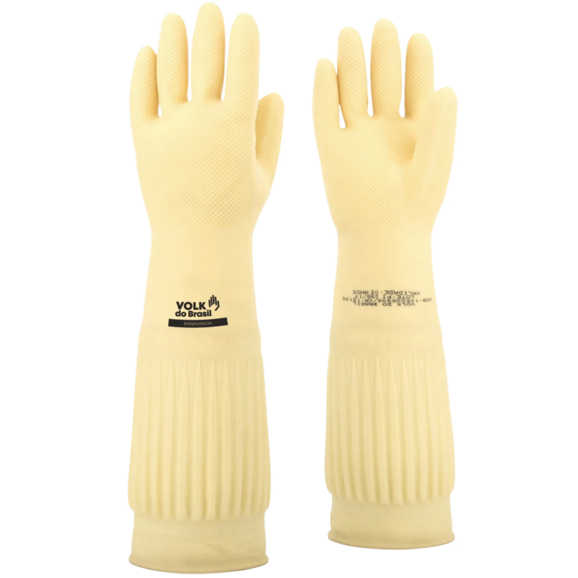Castro Naves - LUVA LATEX RANHURADA COR NATURAL G - 11232 01