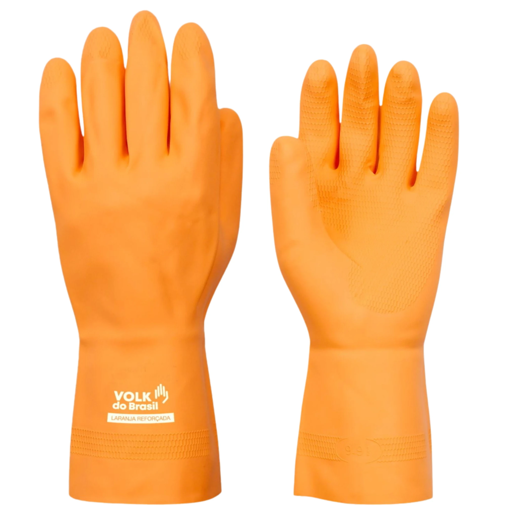 Castro Naves - LUVA LATEX REFORCADA LARANJA M - 10870 01