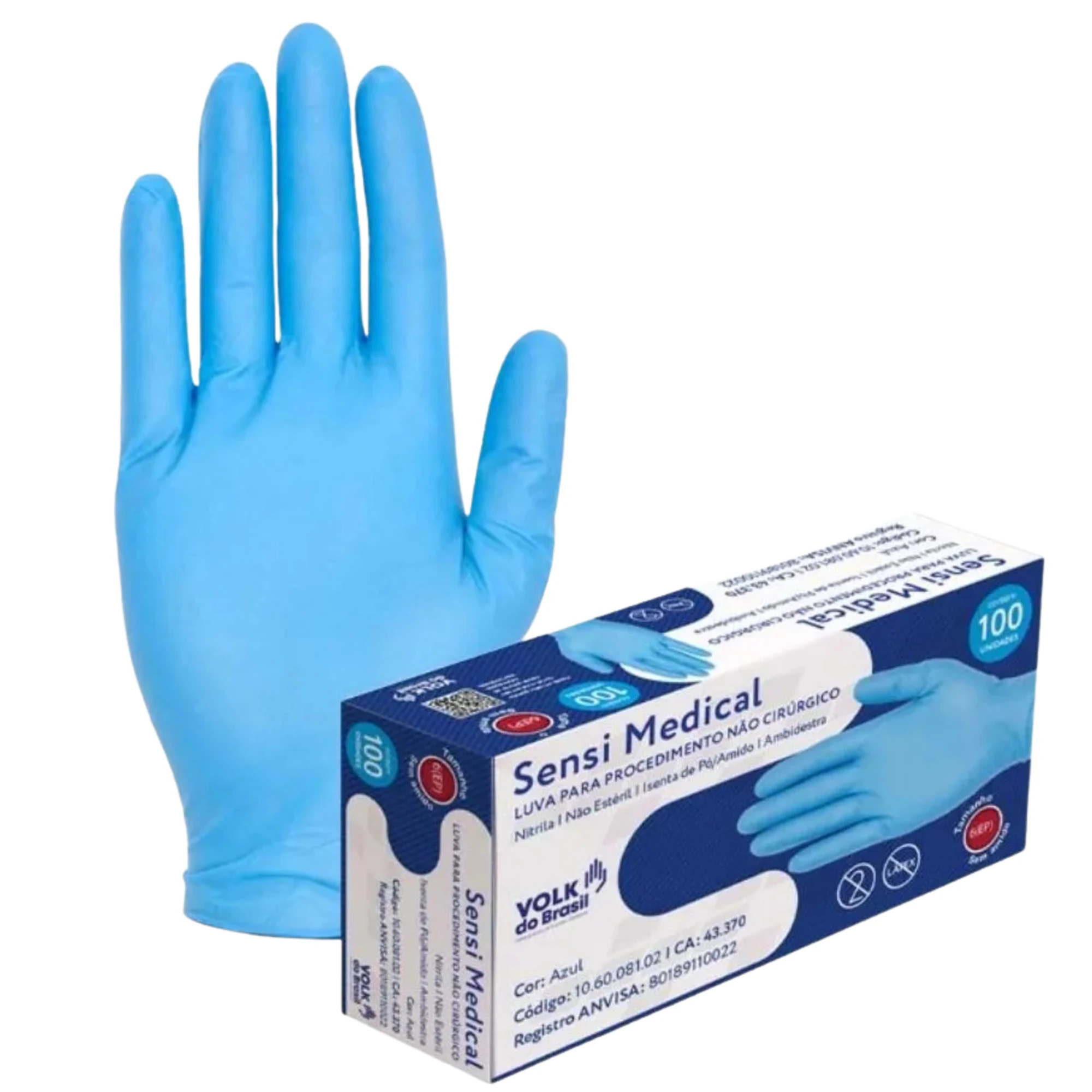 Castro Naves - LUVA NITRILICA DESC. MEDICA S PO P CX/100 - 15951 01