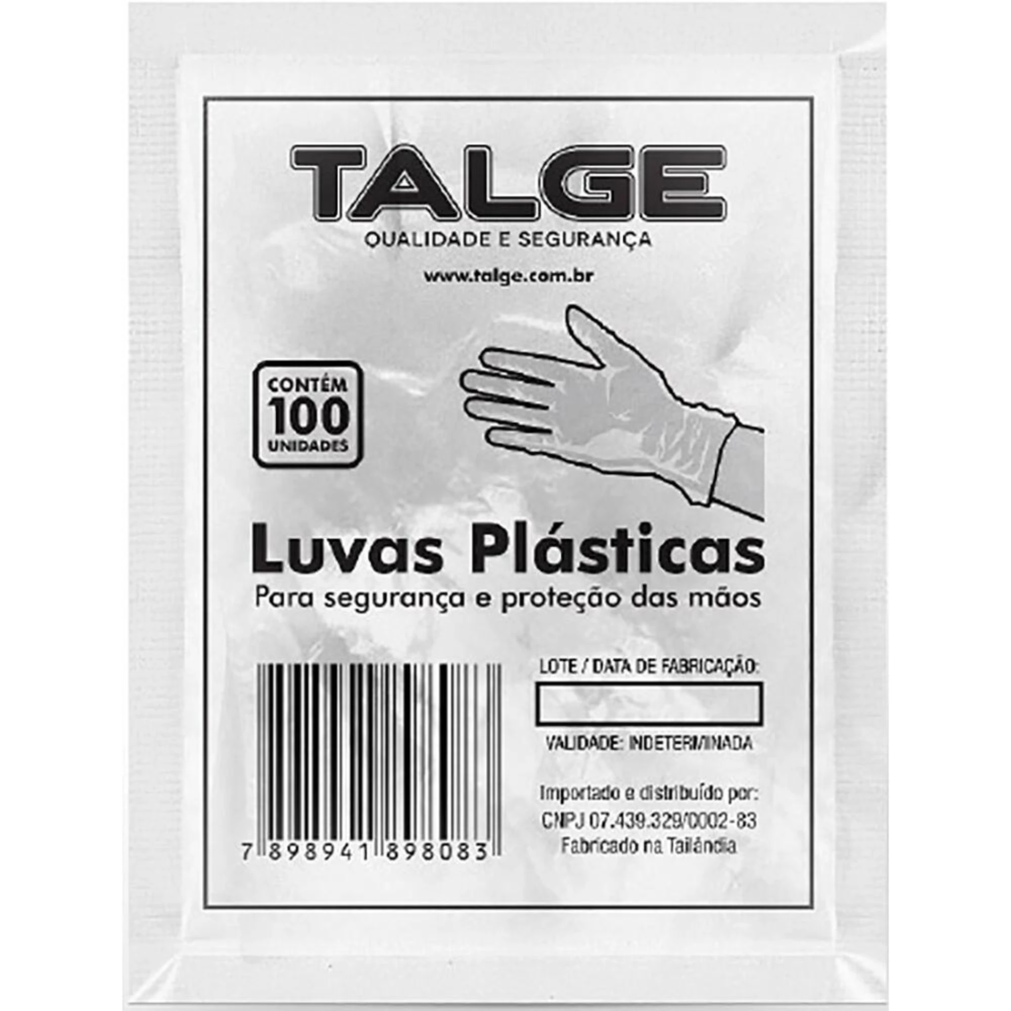 Castro Naves - LUVA PLÁSTICA DESC. TRANSP L1 XG PCT/100 - 12469 01