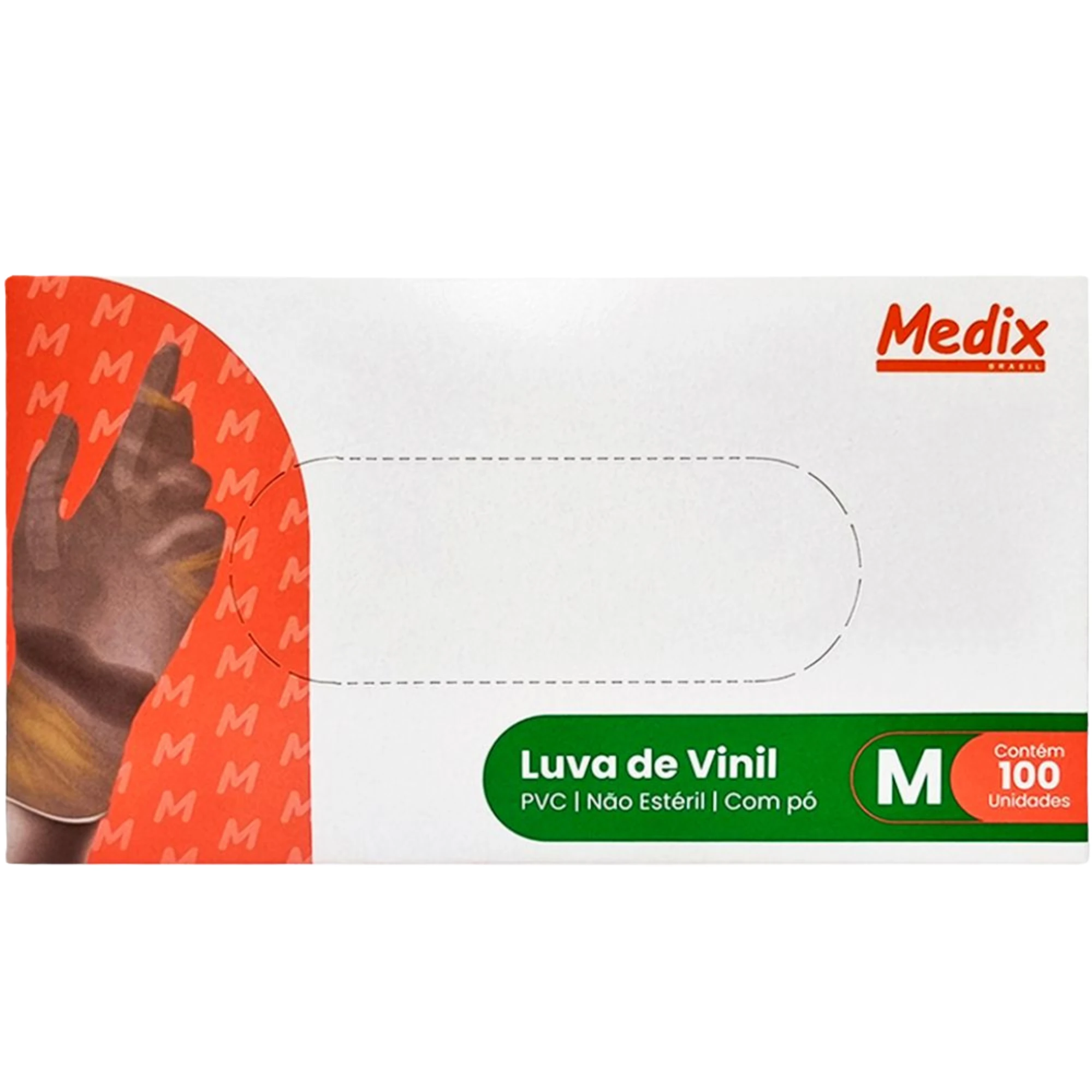 Castro Naves - LUVA VINIL DESC. USO GERAL COM PO M C/100 - 9920 01