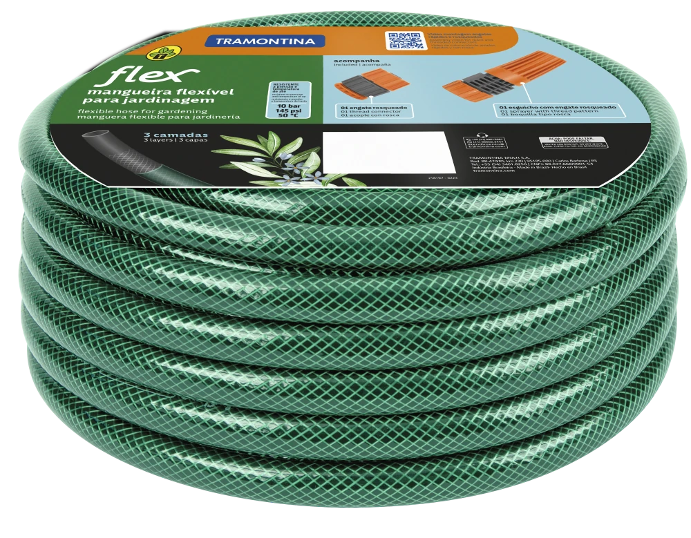 Castro Naves - MANGUEIRA JARDIM FLEX 10M C/ENG E ESG. VERDE - 101808 01