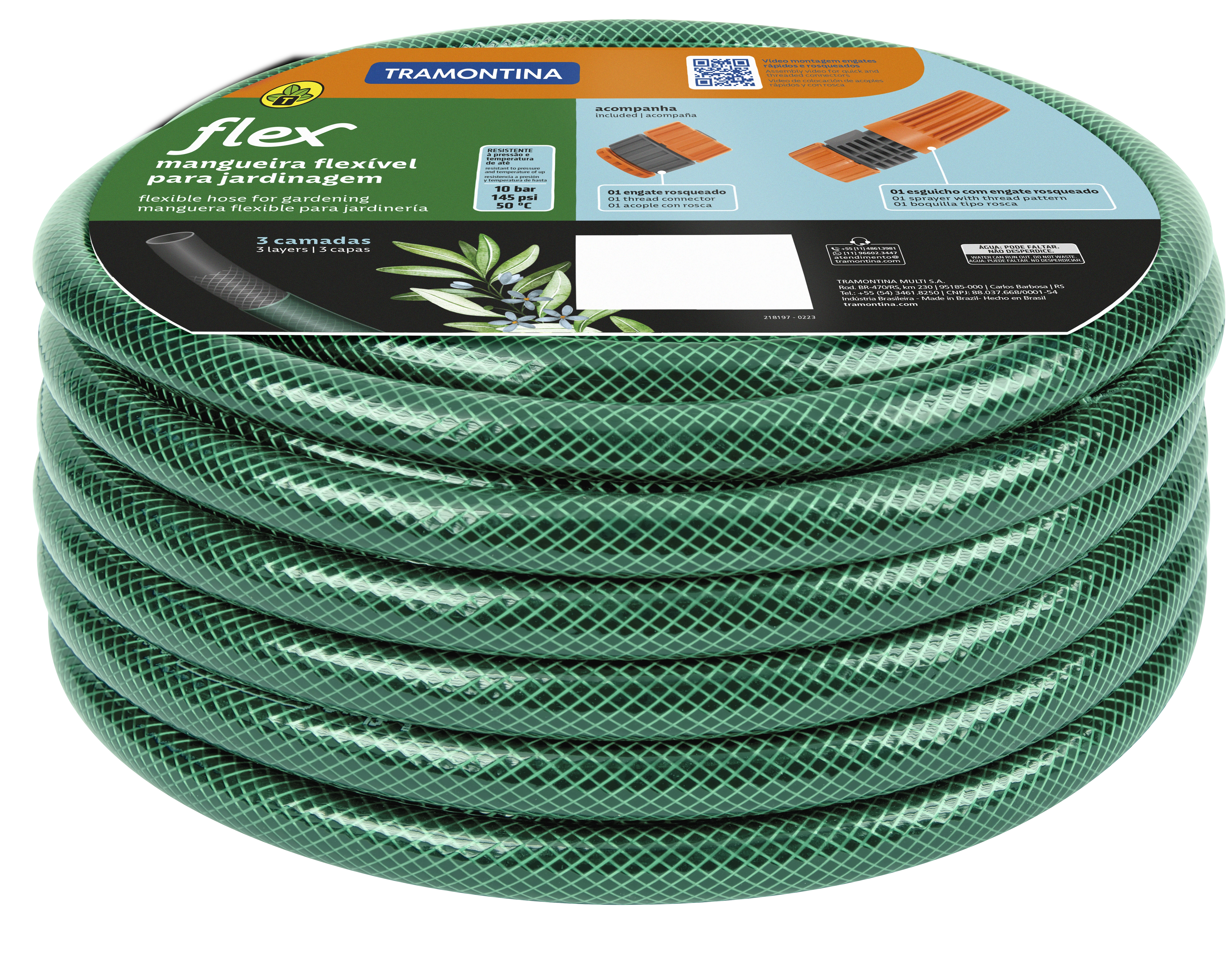 Castro Naves - MANGUEIRA JARDIM FLEX 30M C/ENG E ESG. VERDE - 100149 01