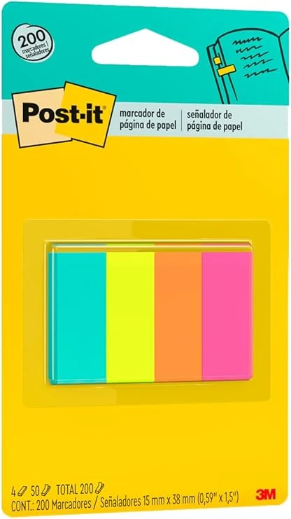 Castro Naves - MARCADOR DE PAG. FLAGS 4CORES 200F POST-IT - 8754 01