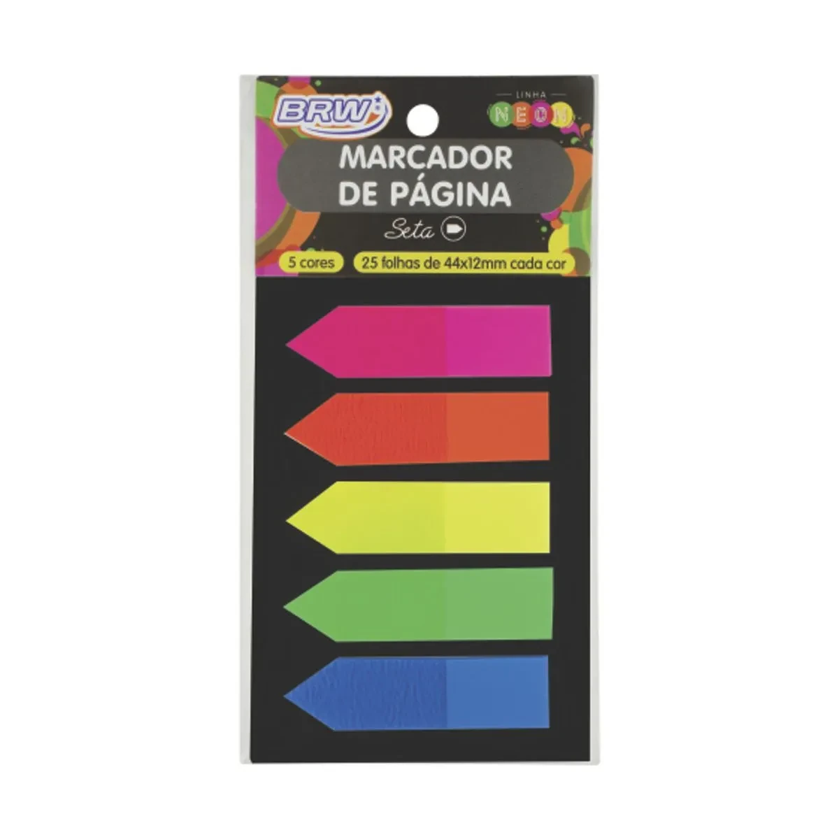 Castro Naves - MARCADOR DE PAGINA 5 CORES NEON C/125 FLS - 9169 01