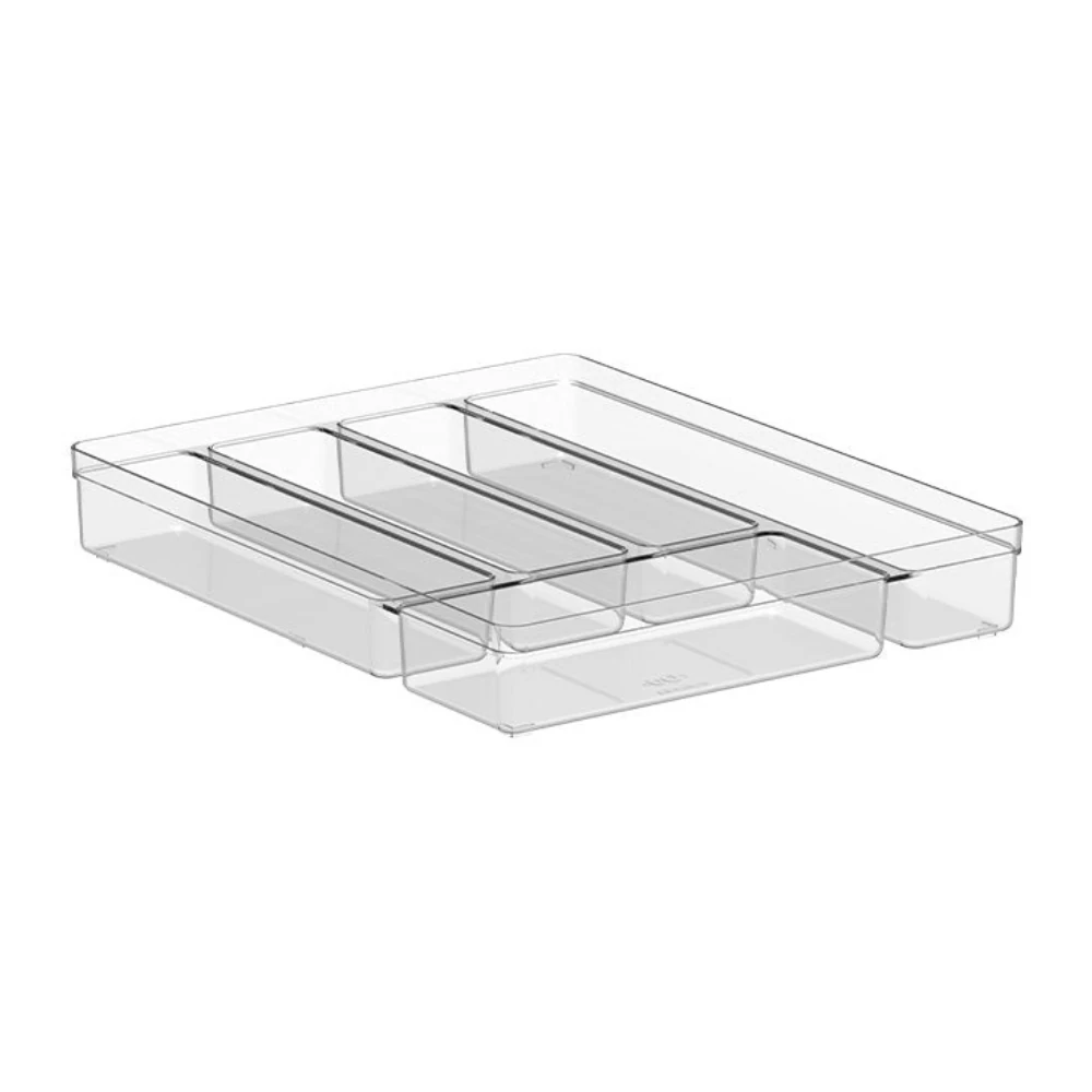 Imagem - Organizador De Talheres Clear 5 seções 30 X 37 X 5,5cm