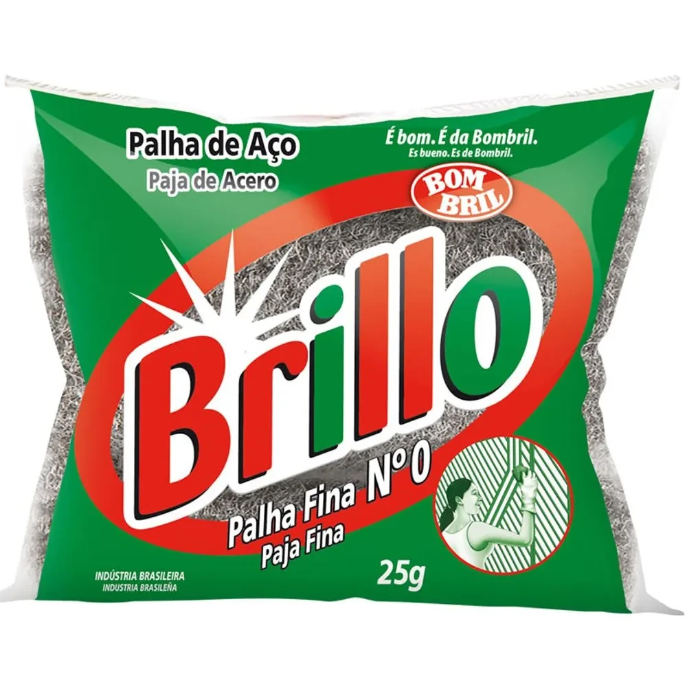 Castro Naves - PALHA DE ACO NR. 0 FINA BRILLO 25G - 1295 01