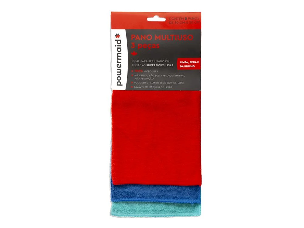 Castro Naves - PANO MICROFIBRA MULTIUSO 30X30CM PT/3 SORTIDO - 106896 01