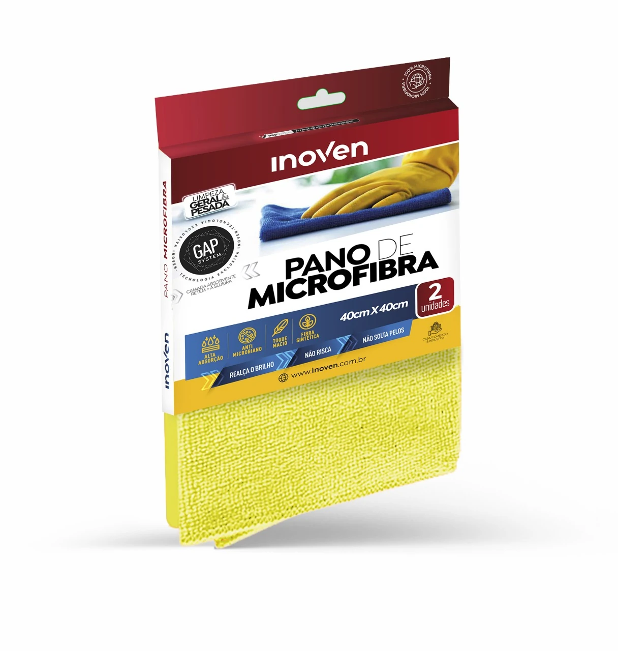 Castro Naves - PANO MICROFIBRA MULTIUSO 40X40CM AMARELO C/2 - 106848 01