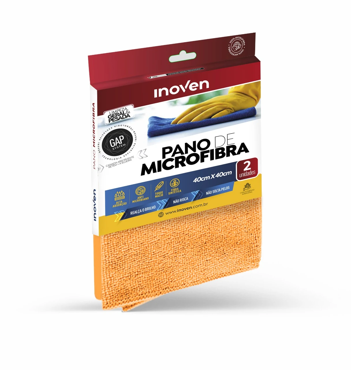 Castro Naves - PANO MICROFIBRA MULTIUSO 40X40CM LARANJA C/2 - 106850 01