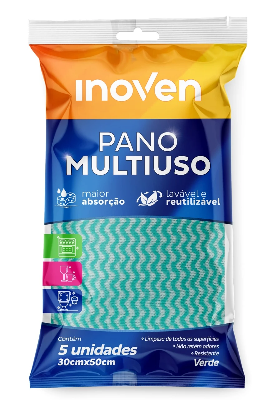 Castro Naves - PANO MULTIUSO 30X50CM VERDE C/5 - 106861 01