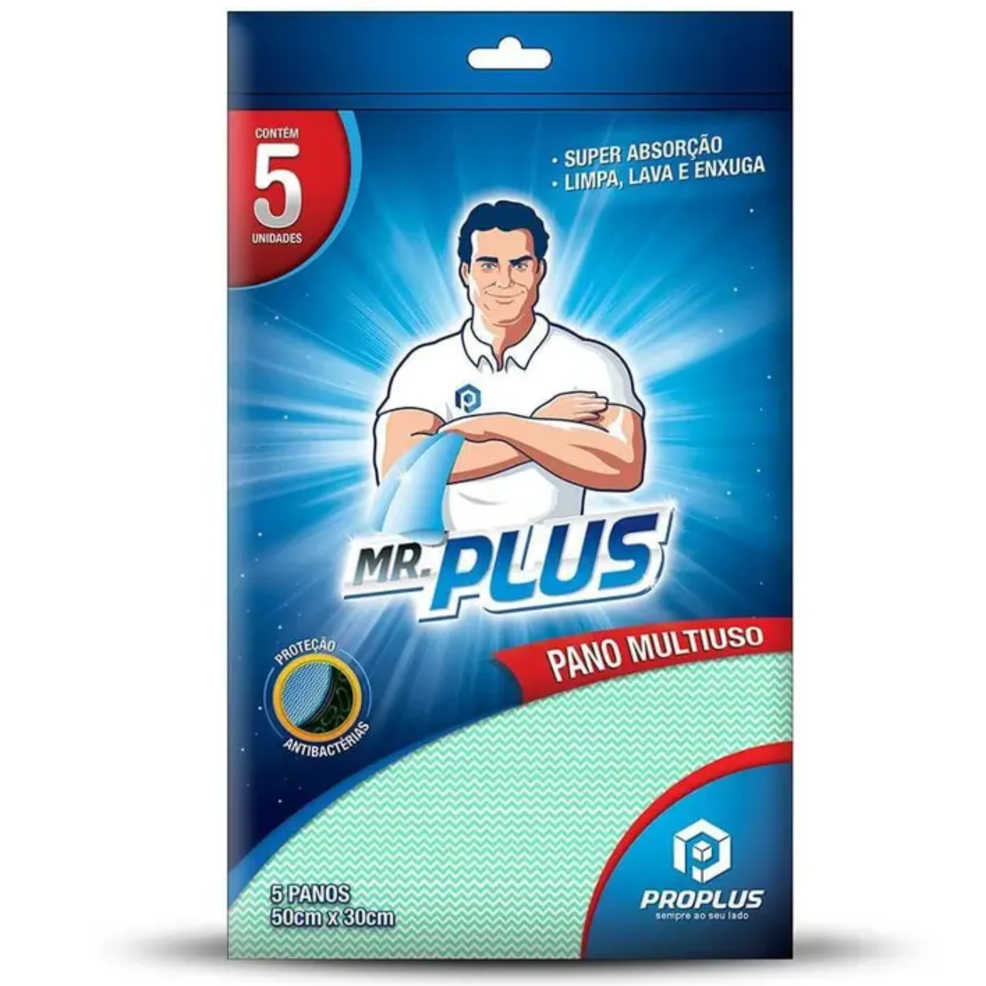 Castro Naves - PANO MULTIUSO 40G 50X30CM C/5 VD M.PLUS - 12478 01