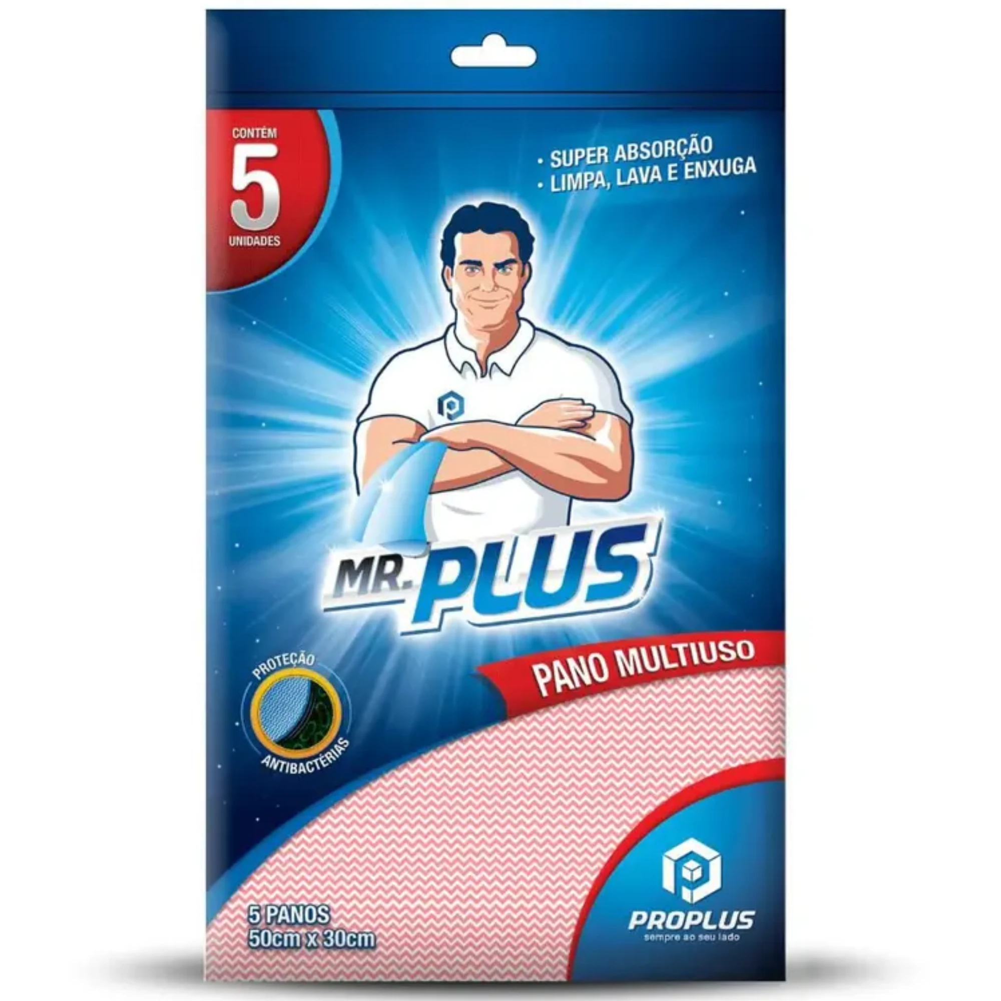 Castro Naves - PANO MULTIUSO 40G 50X30CM C/5 VM M.PLUS - 12479 01