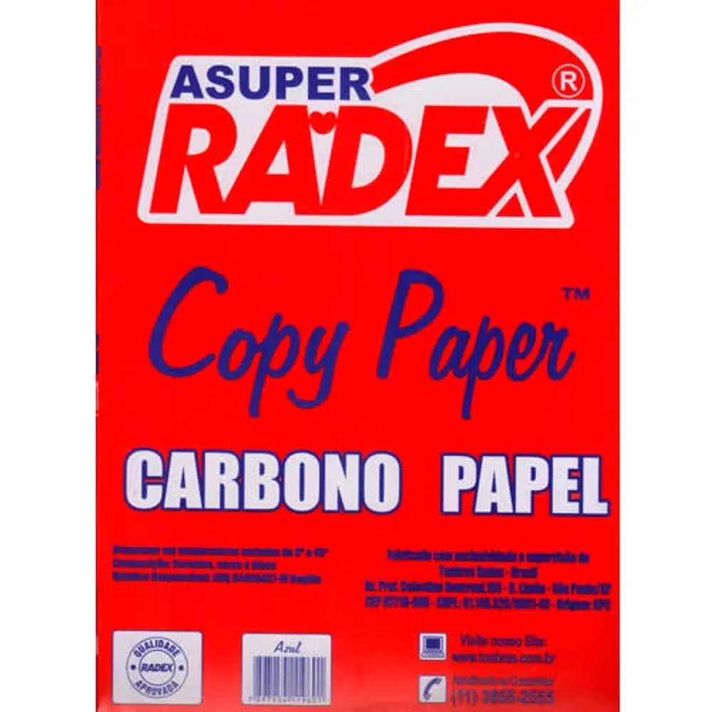 Castro Naves - PAPEL CARBONO AZUL A4 210x297MM CX/100 - 70516 01