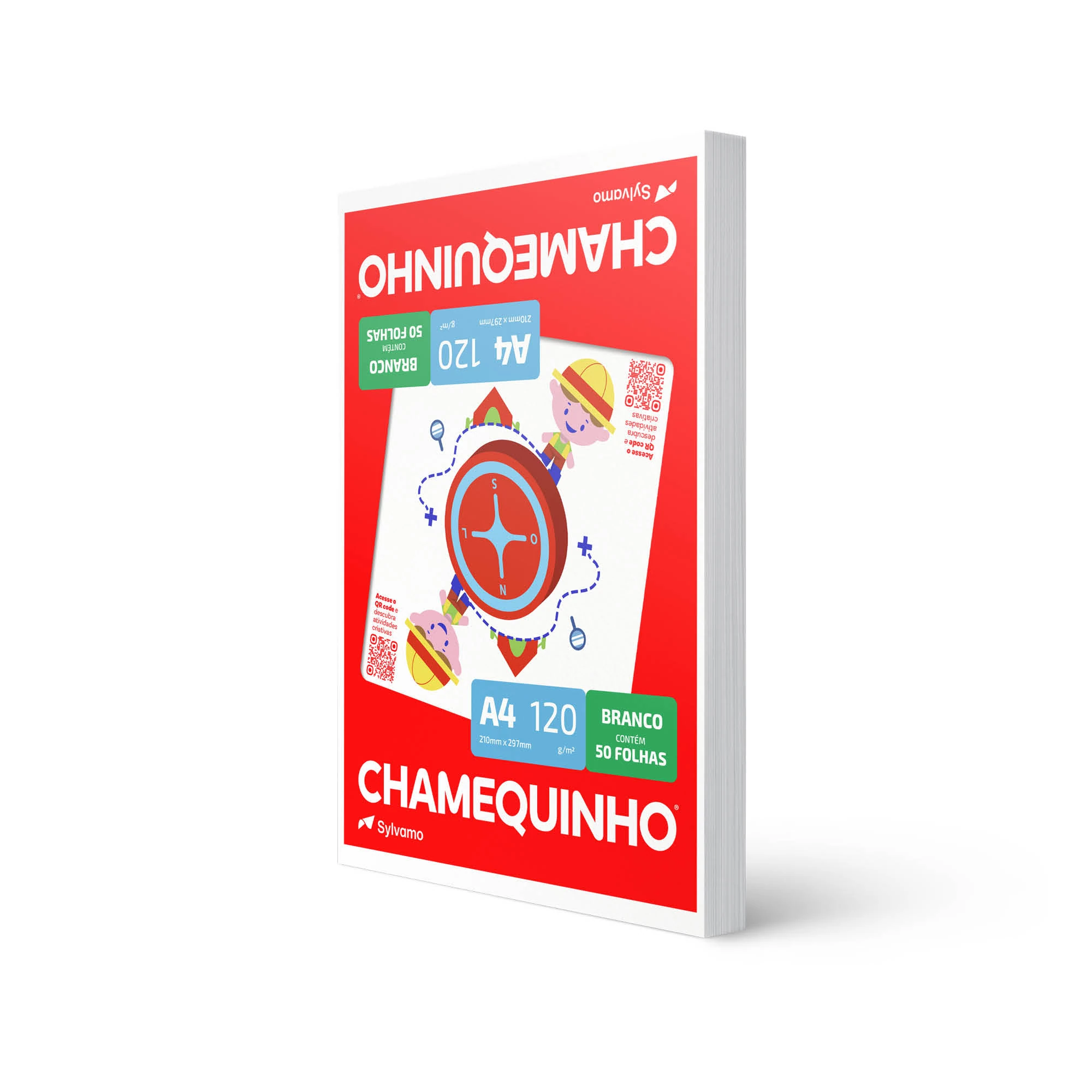 Castro Naves - PAPEL CHAMEQUINHO A4 120G BRANCO PT/50 - 15926 01