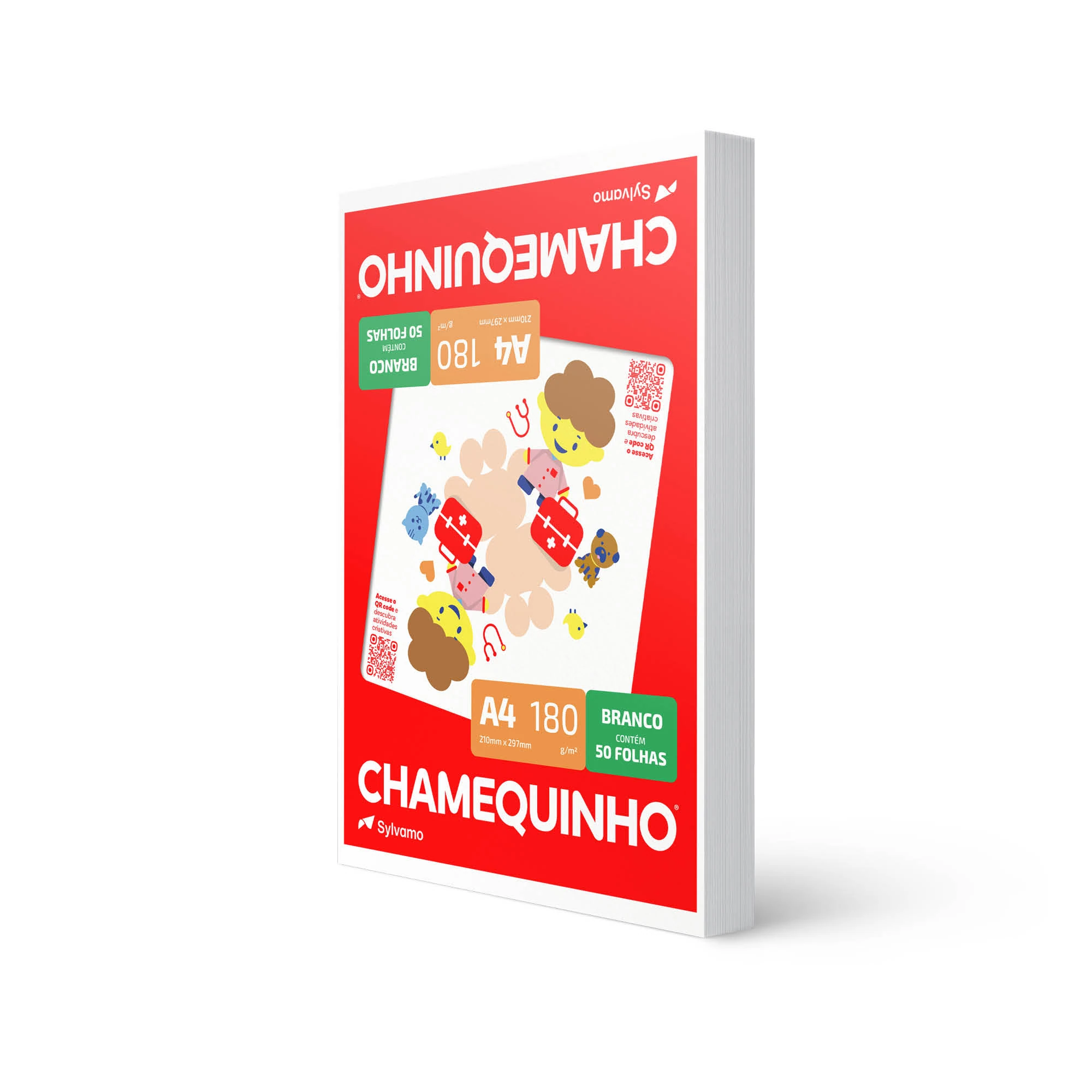 Castro Naves - PAPEL CHAMEQUINHO A4 180G BRANCO PT/50 - 16096 01