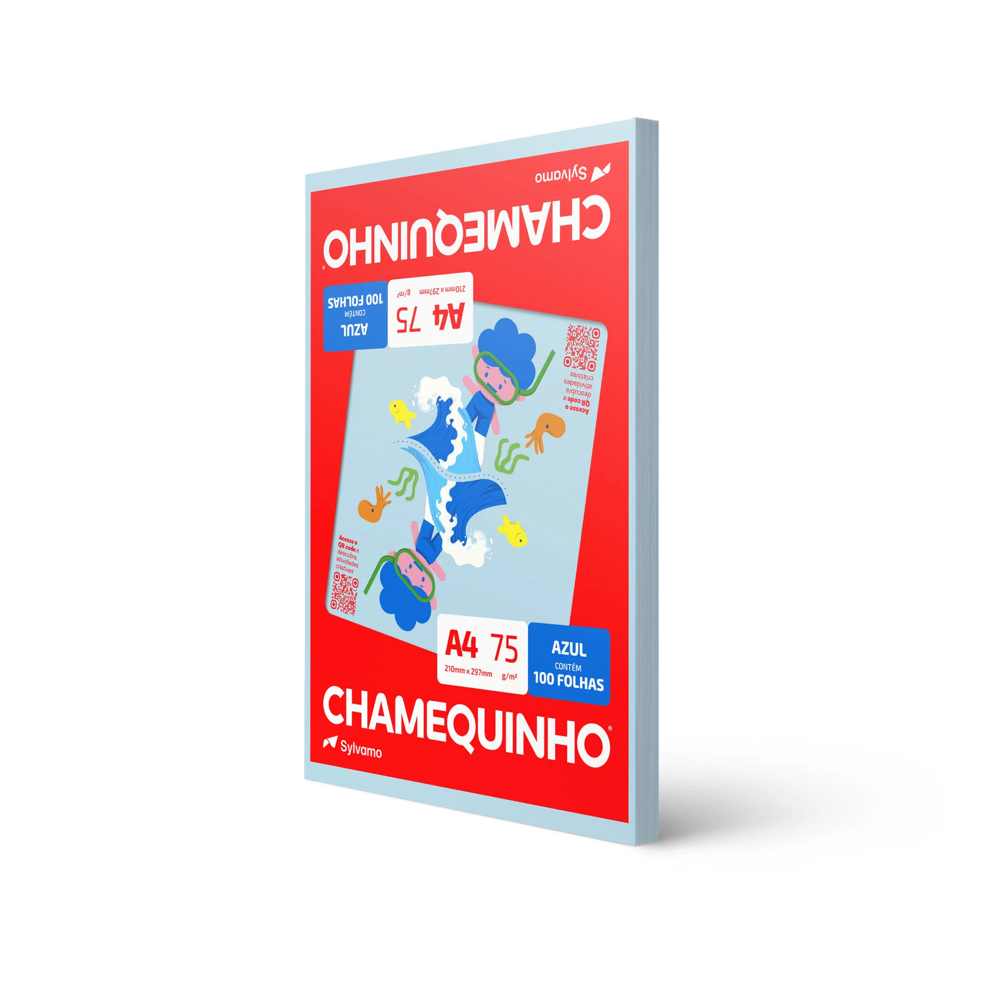 Castro Naves - PAPEL CHAMEQUINHO A4 75G AZUL PT/100 - 14569 01