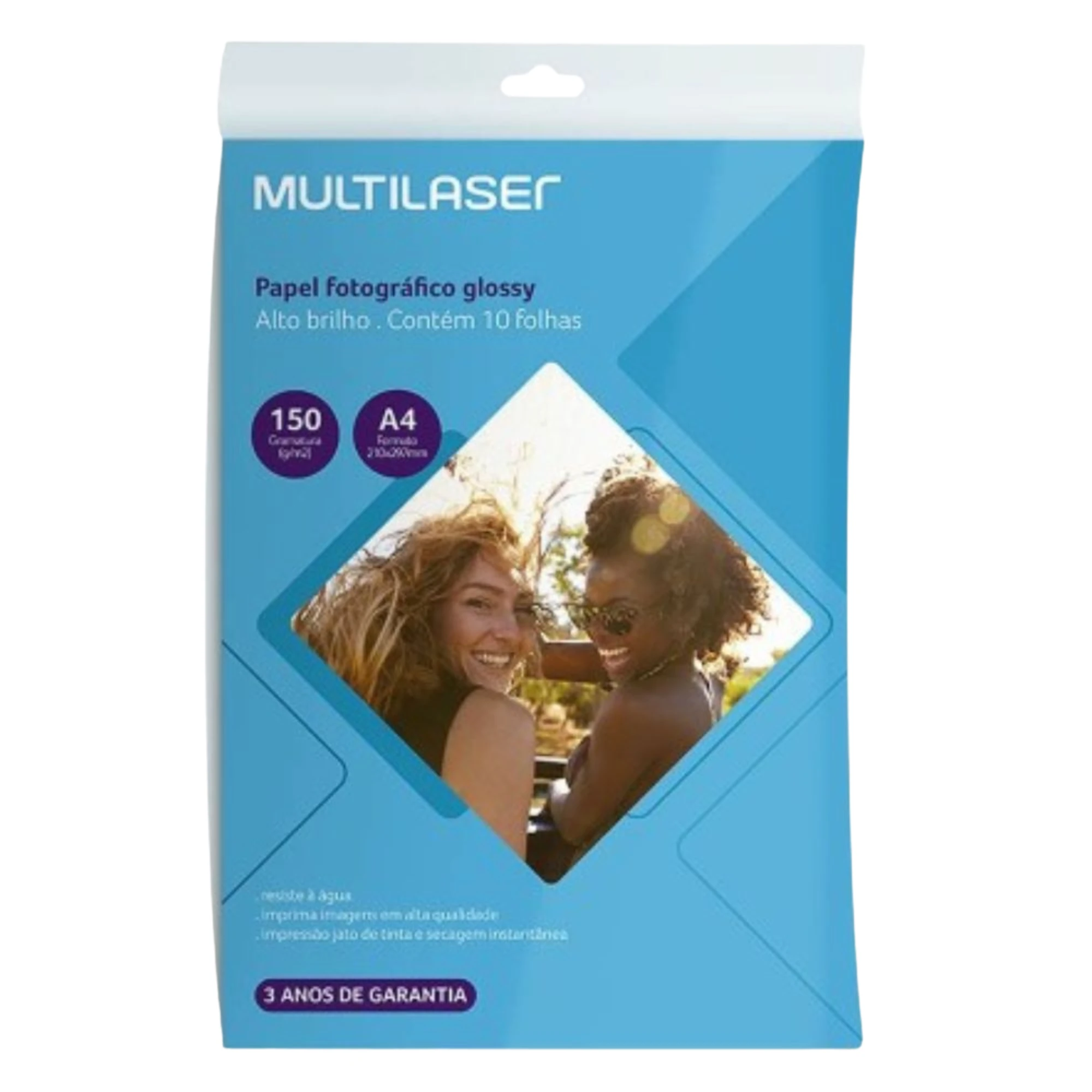 Imagem - Papel Fotográfico Glossy A4 150g 10 Folhas - PE002