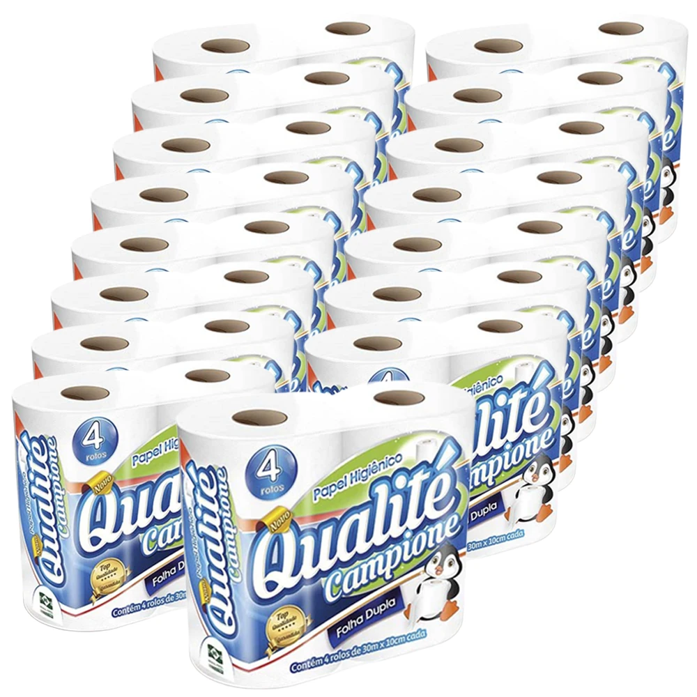 Imagem - Papel Higiênico Folha Dupla Qualité Neutro Branco Fardo com 64 rolos de 30m