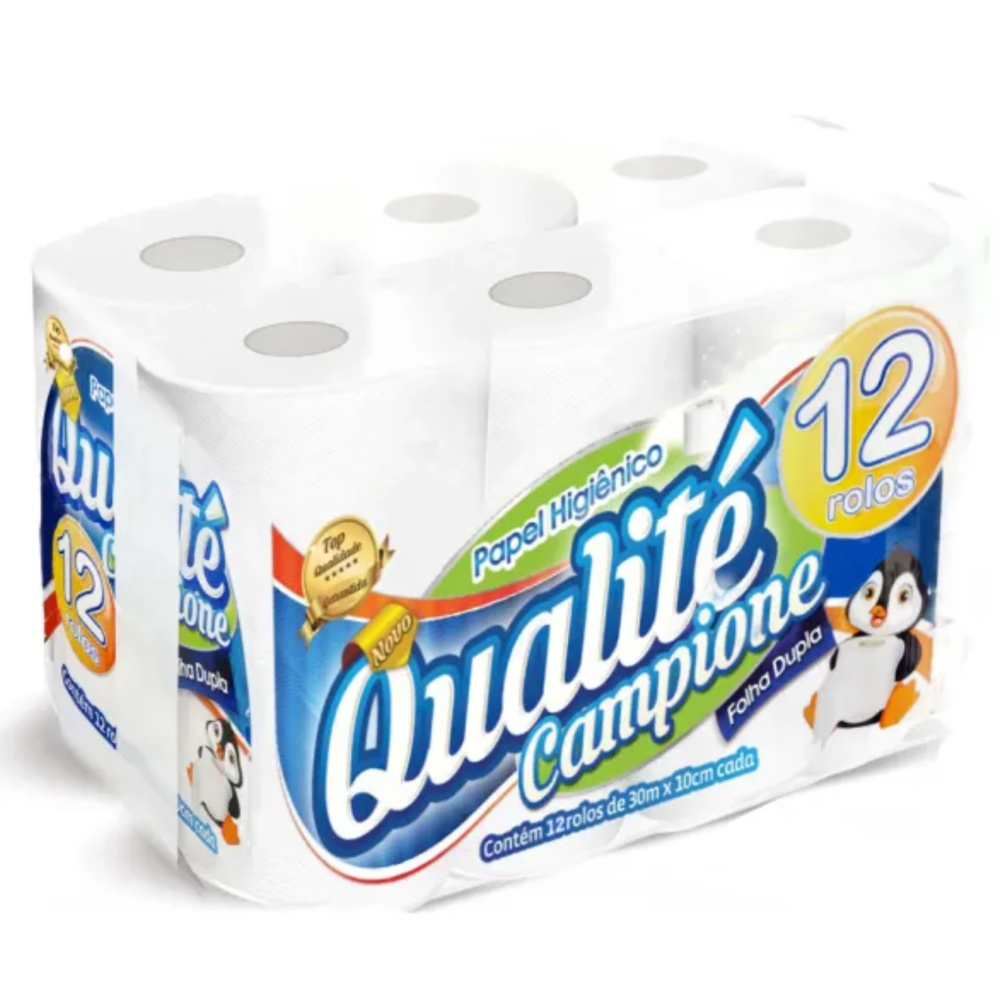 Imagem - Papel Higiênico Folha Dupla Qualité Neutro Branco PT/12 rolos de 30m