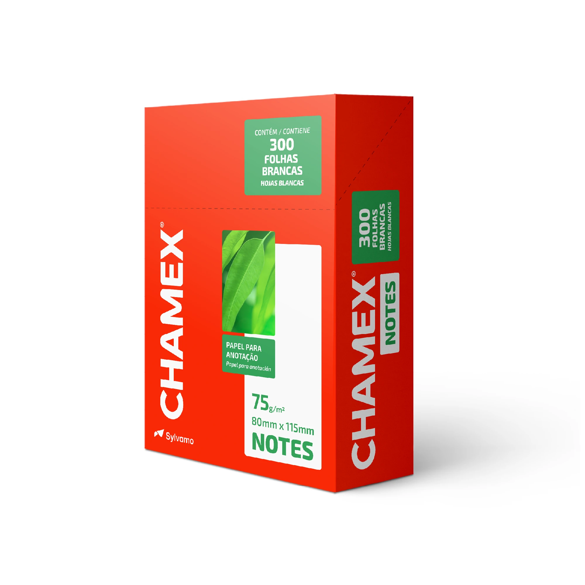 Bloco de Anotação sem Pauta Chamex Notes 75g 80mmx115m Pct/ 300 Folhas