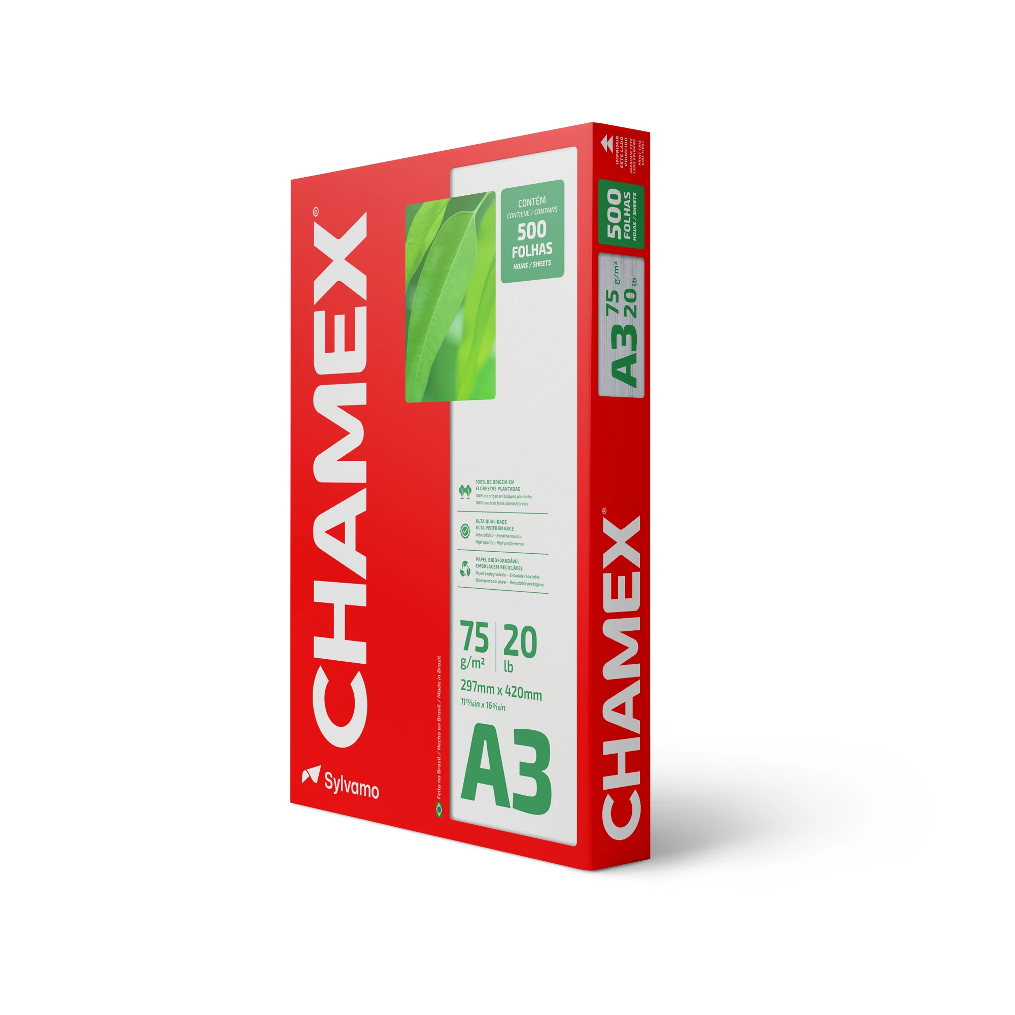 Castro Naves - PAPEL SULFITE CHAMEX A3 75G PT/500 - 14559 01