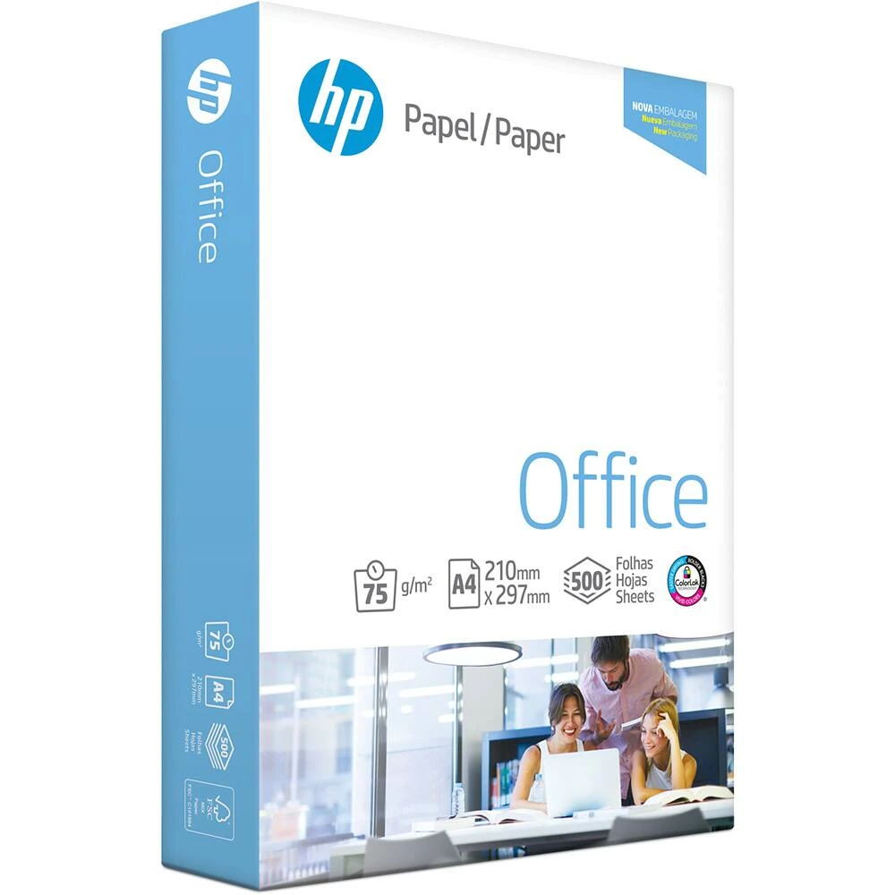 Castro Naves - PAPEL SULFITE HP OFFICE A4 75G PT/500 - 14573 01