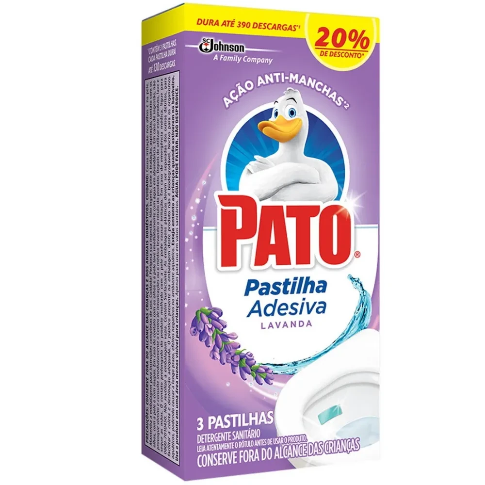 Castro Naves - PASTILHA ADESIVA PATO LAVANDA C/ 3 UNDS. - 13844 01