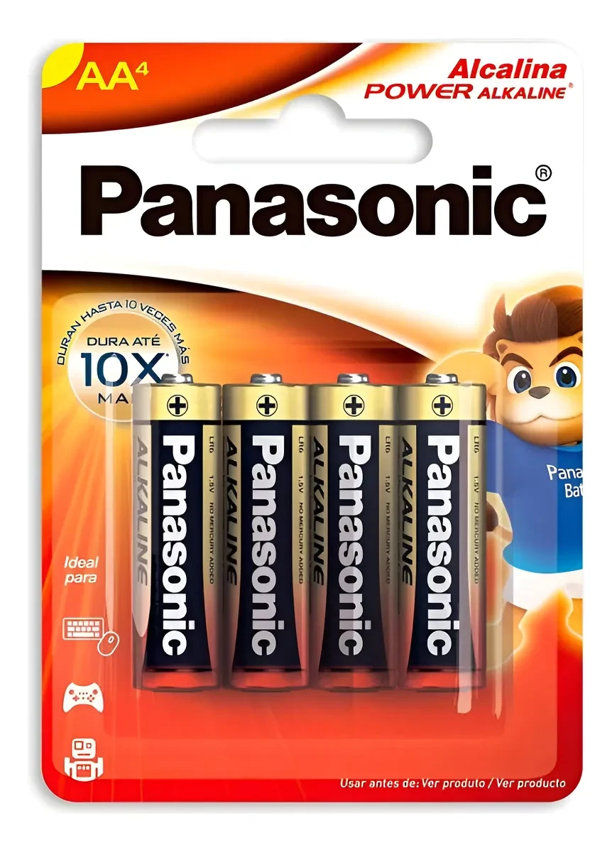 Castro Naves - PILHA ALCALINA AA PEQUENA PANASONIC 1,5V PT/4 - 9910 01