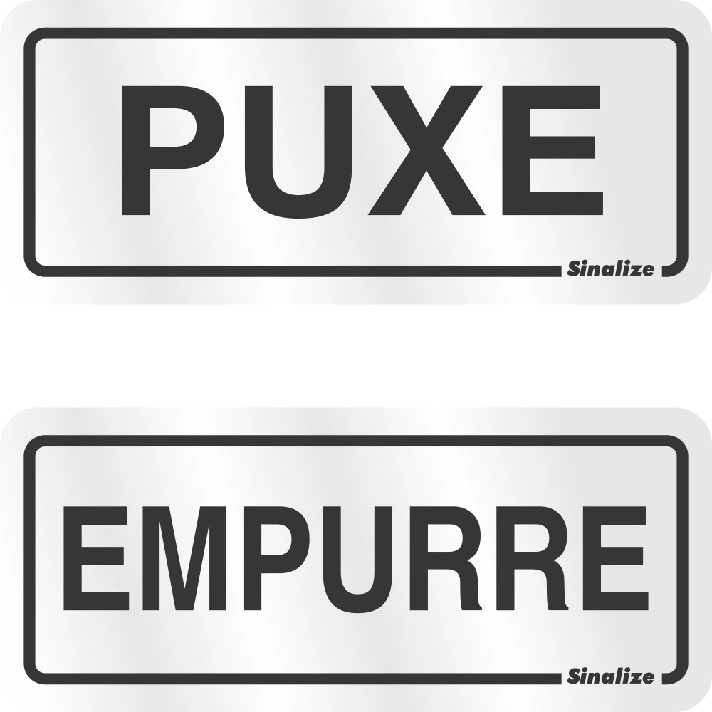 Castro Naves - PLACA ALUM. 12X12,5CM PUXE EMPURRE - 49965 01