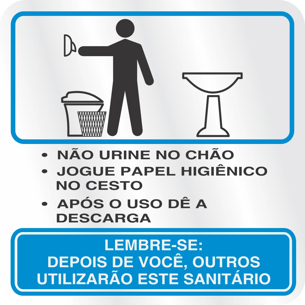 Castro Naves - PLACA ALUM. 12x12cm PROC. SANIT. MASC. - 49874 01