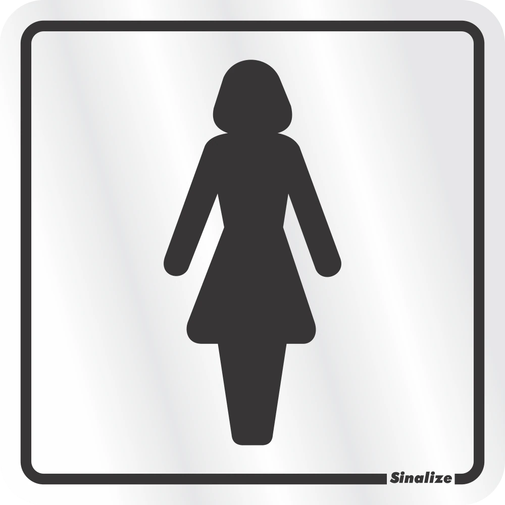 Castro Naves - PLACA ALUM. 12x12cm SANITARIO FEMININO - 49940 01