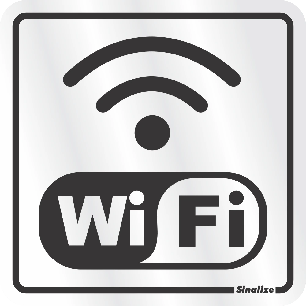 Castro Naves - PLACA ALUM. 12x12cm ZONA WI FI - 49916 01