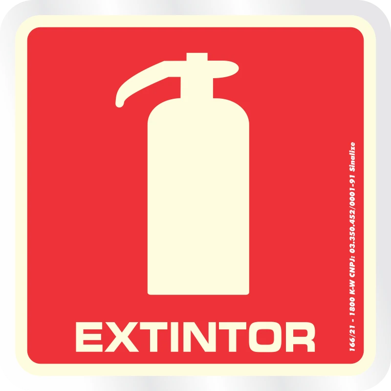 Castro Naves - PLACA ALUM. 14X14CM CAL. EXTINTOR 500AT - 32508 01