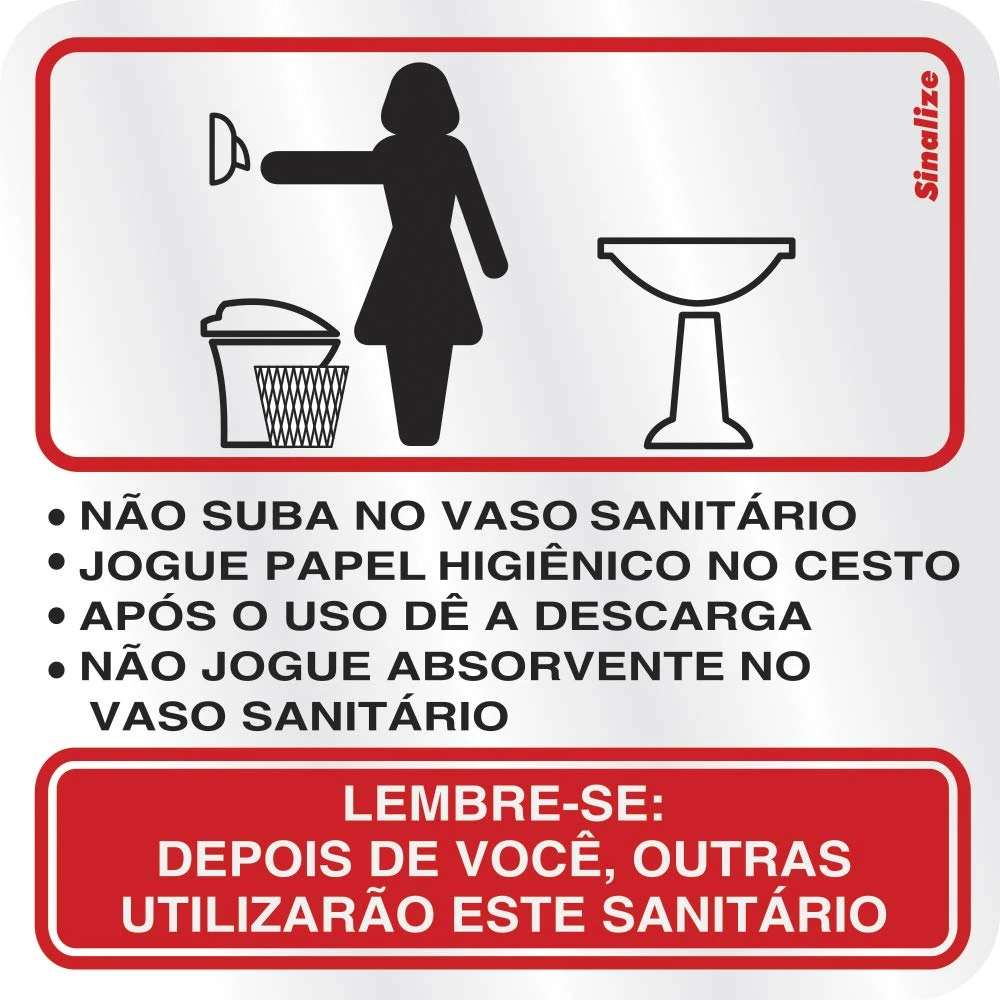 Castro Naves - PLACA ALUM. 15x15cm PROC. SANIT. FEM. - 31906 01