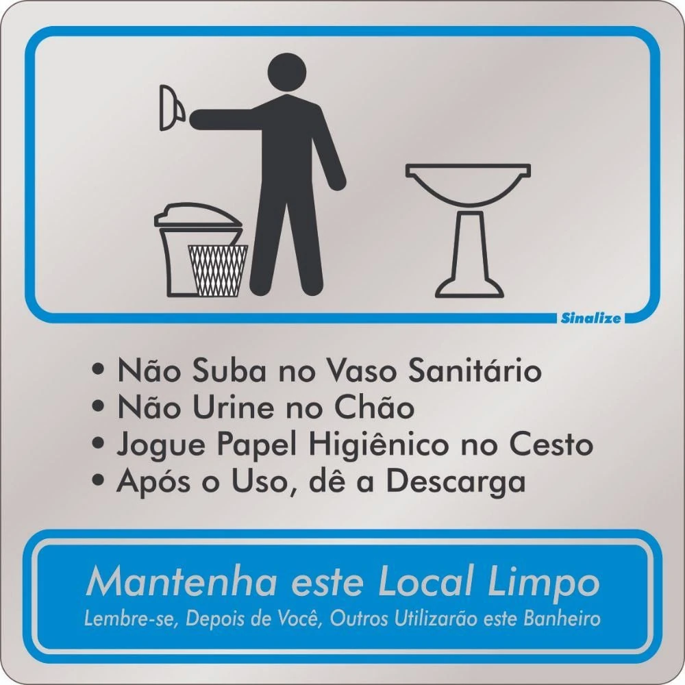 Castro Naves - PLACA ALUM. 15x15cm PROC. SANIT. MASC. - 31914 01