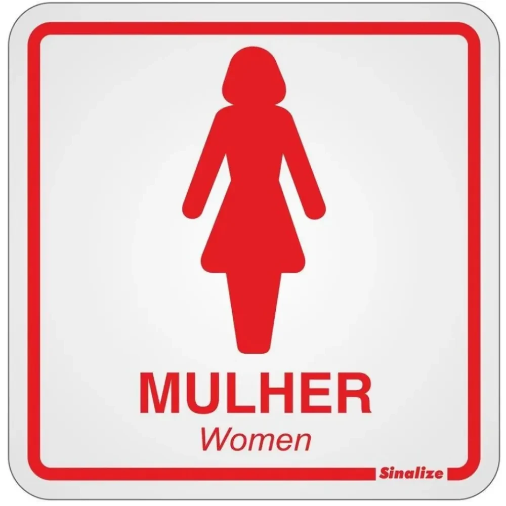 Castro Naves - PLACA ALUM. 15x15cm SANITARIO FEMININO - 31930 01