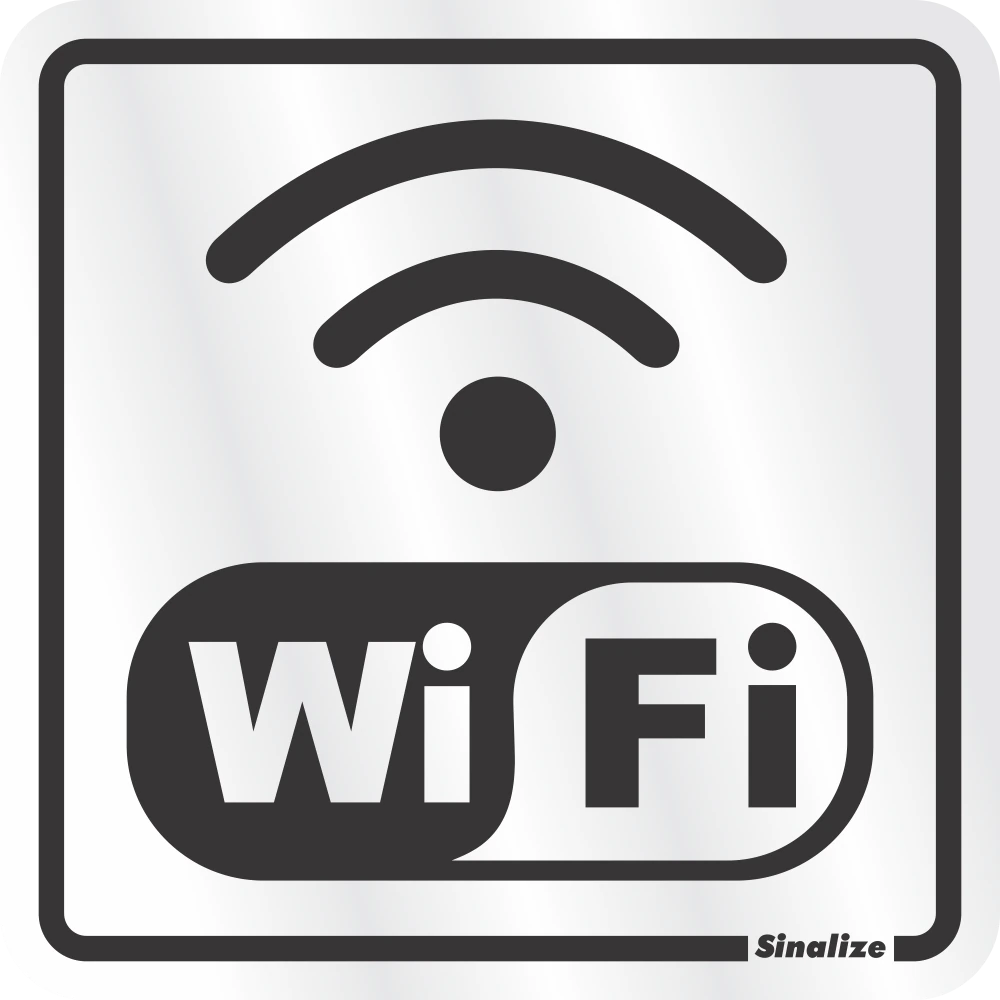 Castro Naves - PLACA ALUM. 15x15cm ZONA WI FI - 41350 01