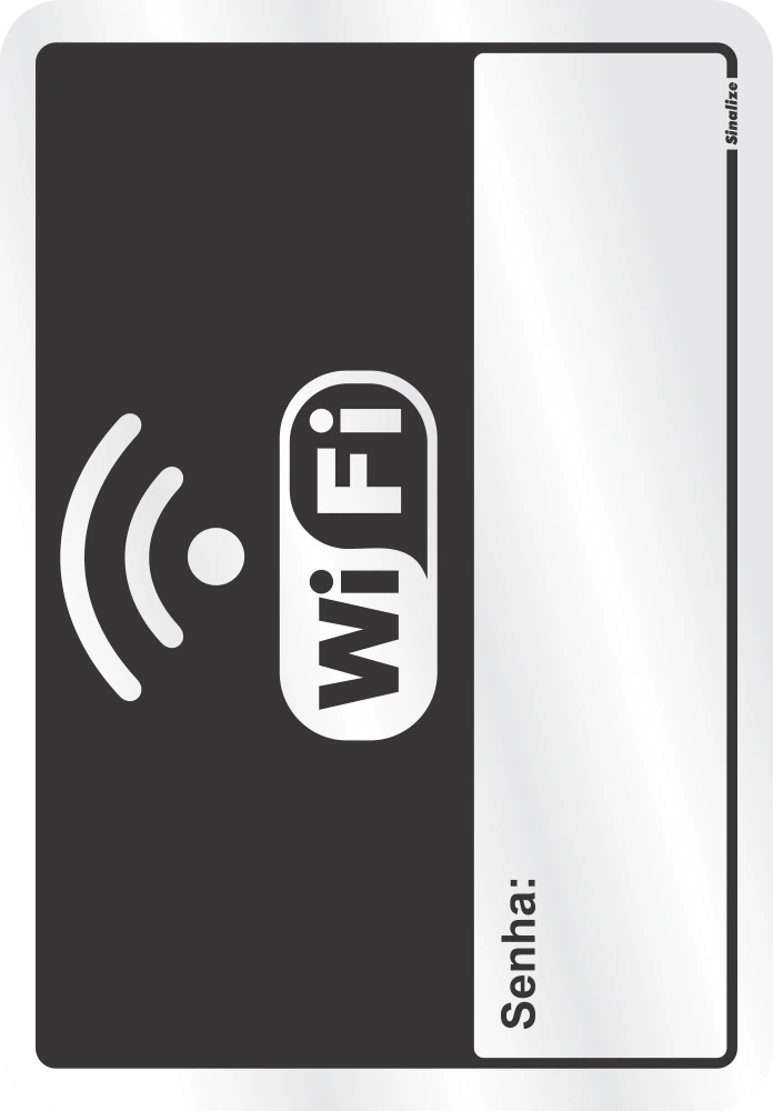 Castro Naves - PLACA ALUM. 16x23cm SENHA WI-FI - 102426 01