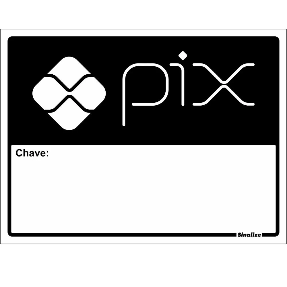 Castro Naves - PLACA PS 15X20CM CHAVE PIX 220CD - 8805 01