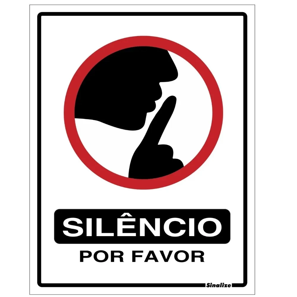Castro Naves - PLACA PS 15x20cm SILENCIO 220CA - 12926 01