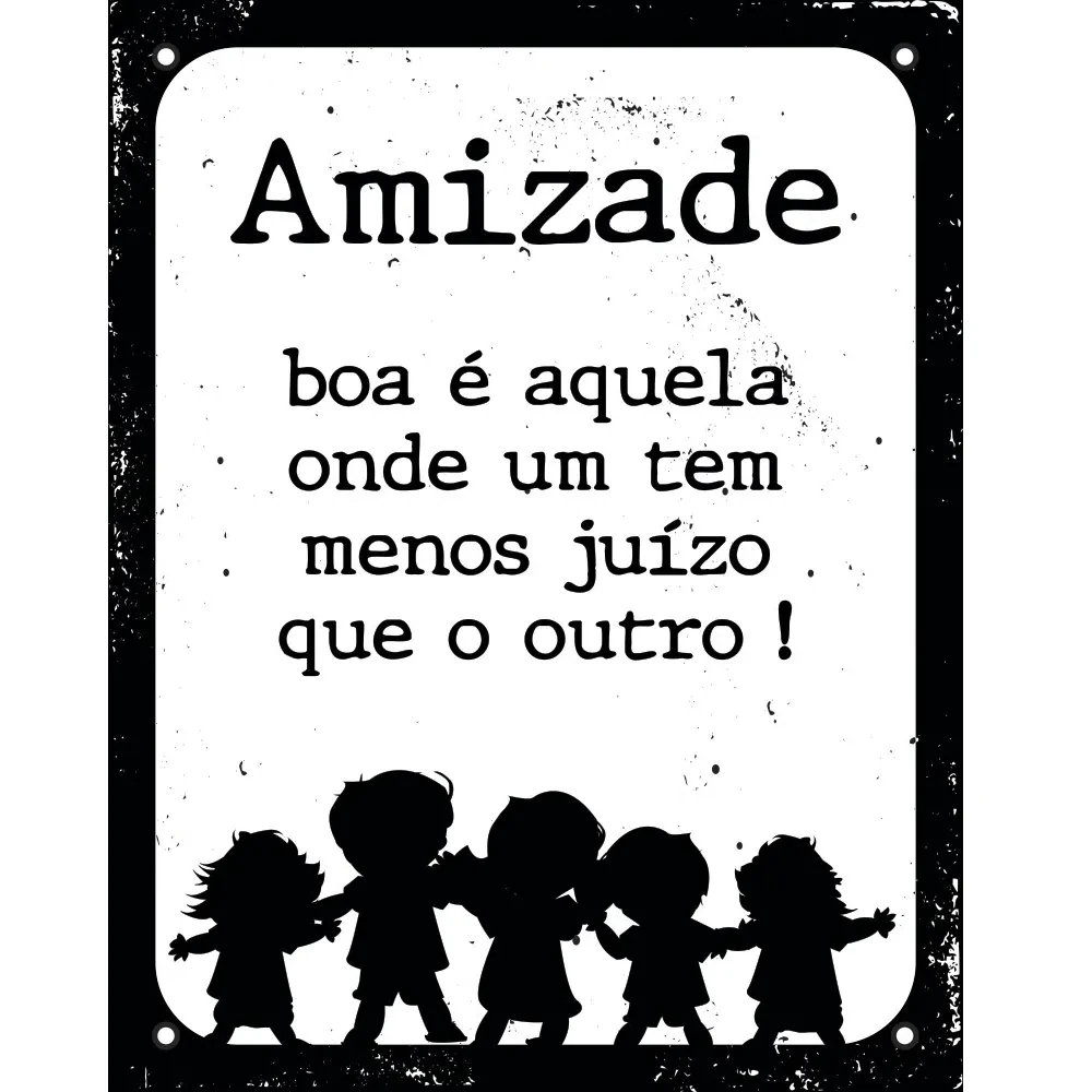 Castro Naves - PLACA PS 18X23CM DECOR. AMIZADE DEC25 - 12924 01