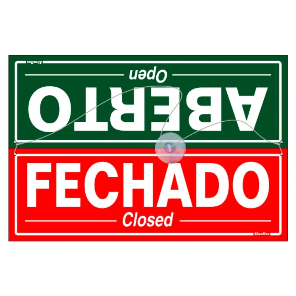 Castro Naves - PLACA PS 20X30CM ABERTO FECHADO 250CF - 8806 01