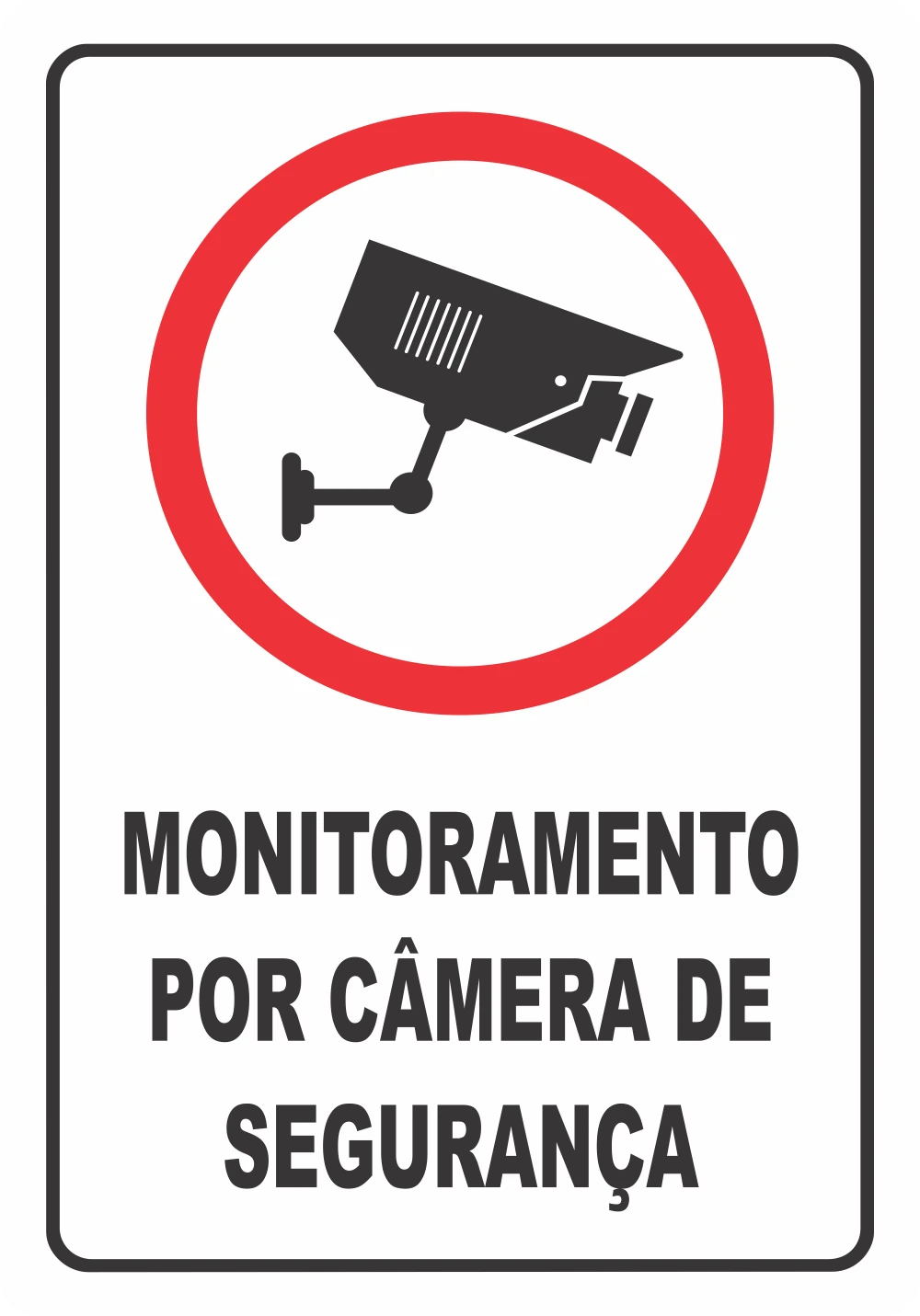 Castro Naves - PLACA PS 20x30cm MONITORAMENTO P/CAMERA - 41368 01