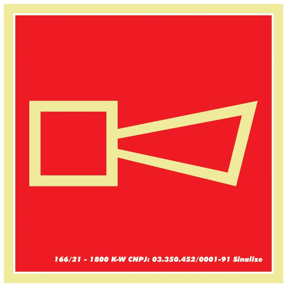 Castro Naves - PLACA PVC 15x15cm COMBATE INCENDIO ALARME - 14378 01
