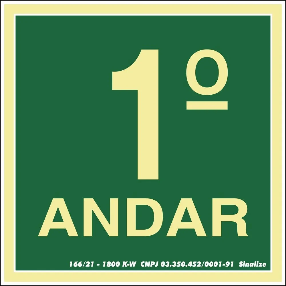 Castro Naves - PLACA PVC 15x15cm ROTA DE FUGA 1o. ANDAR - 14358 01