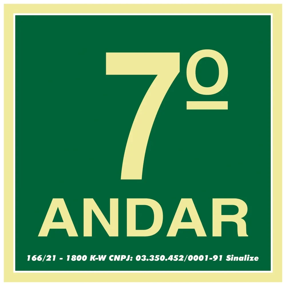 Castro Naves - PLACA PVC 15x15cm ROTA DE FUGA 7o. ANDAR - 14364 01