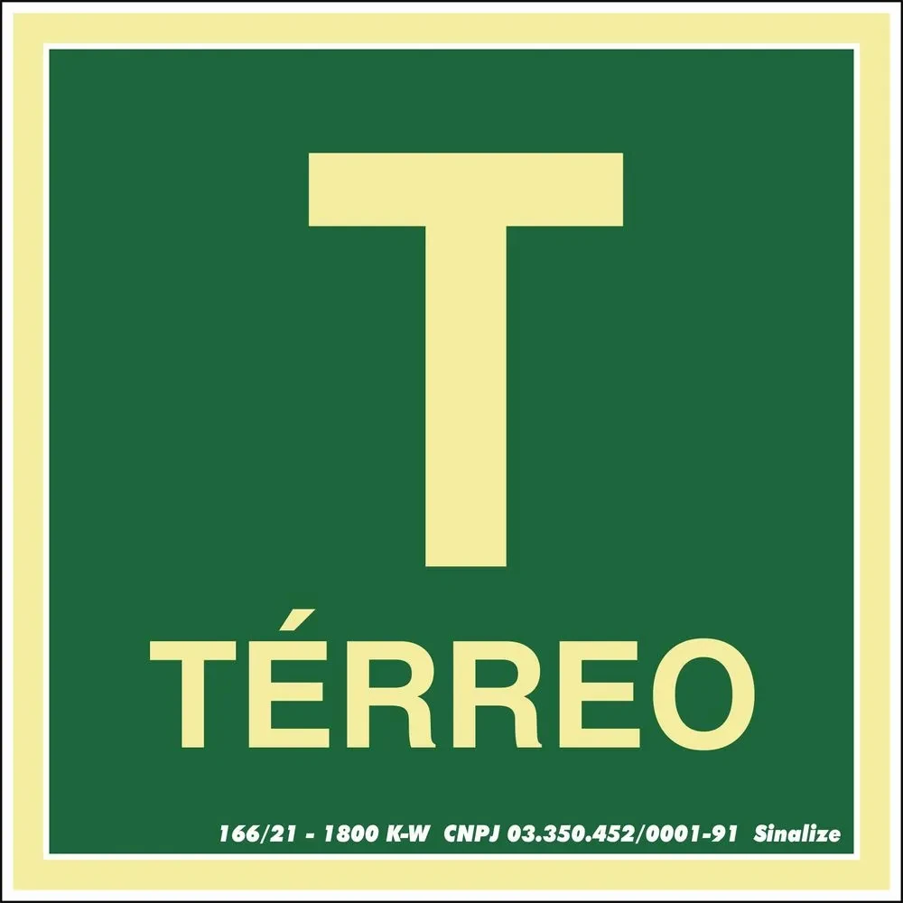 Castro Naves - PLACA PVC 15x15cm ROTA DE FUGA TERREO - 14357 01